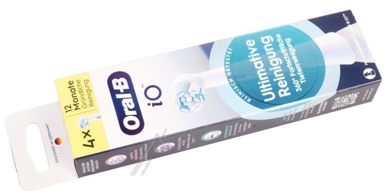Nastavki Oral-B iO za temeljito čiščenje, beli, 4 kosi | BRAUN 80849385